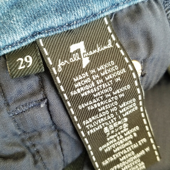 7 for all Mankind Women's Mid Rise Straight Leg - Boot cut Denim Jean's sz 29 - Picture 4 of 14